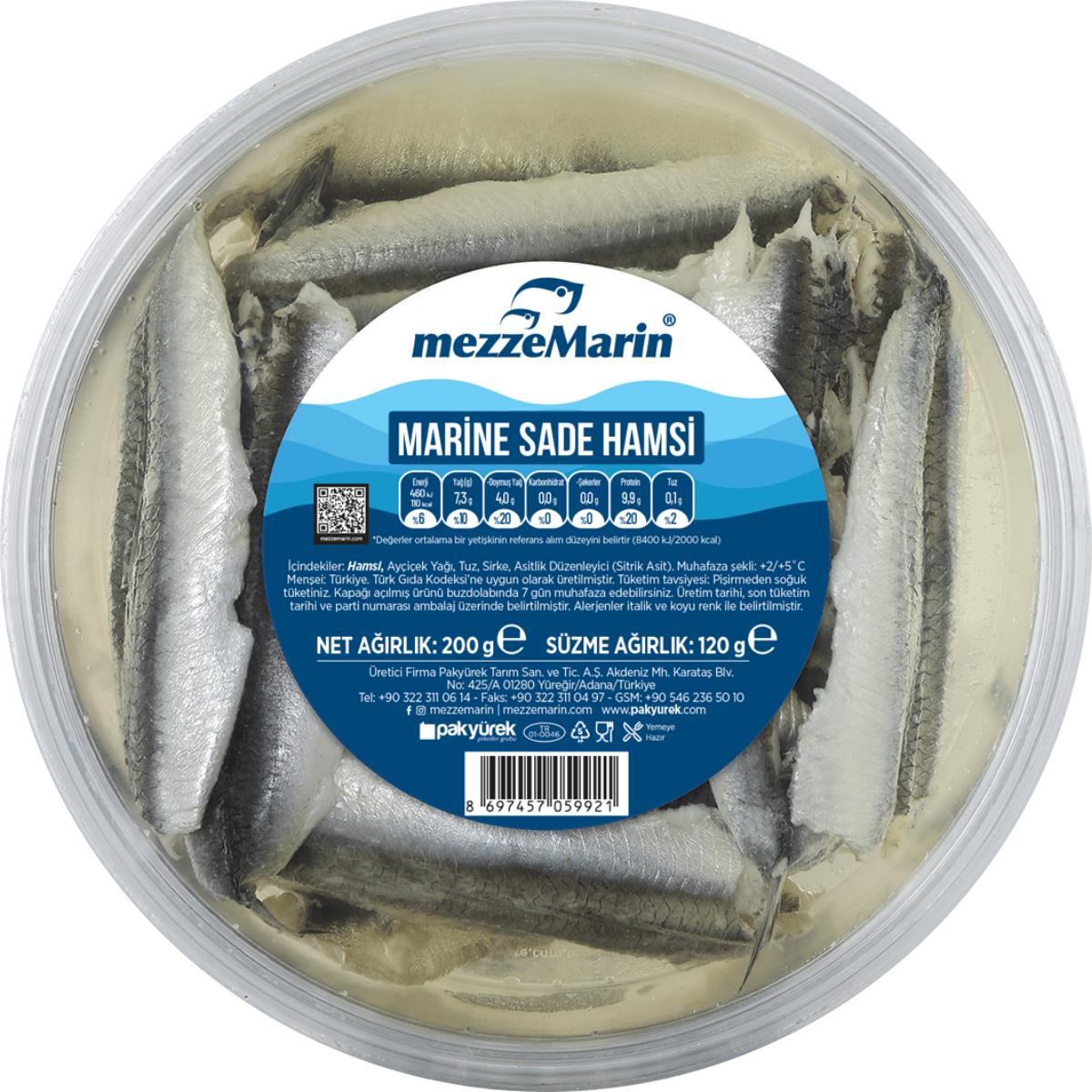 Marine Hamsi Sade 200 Gr.