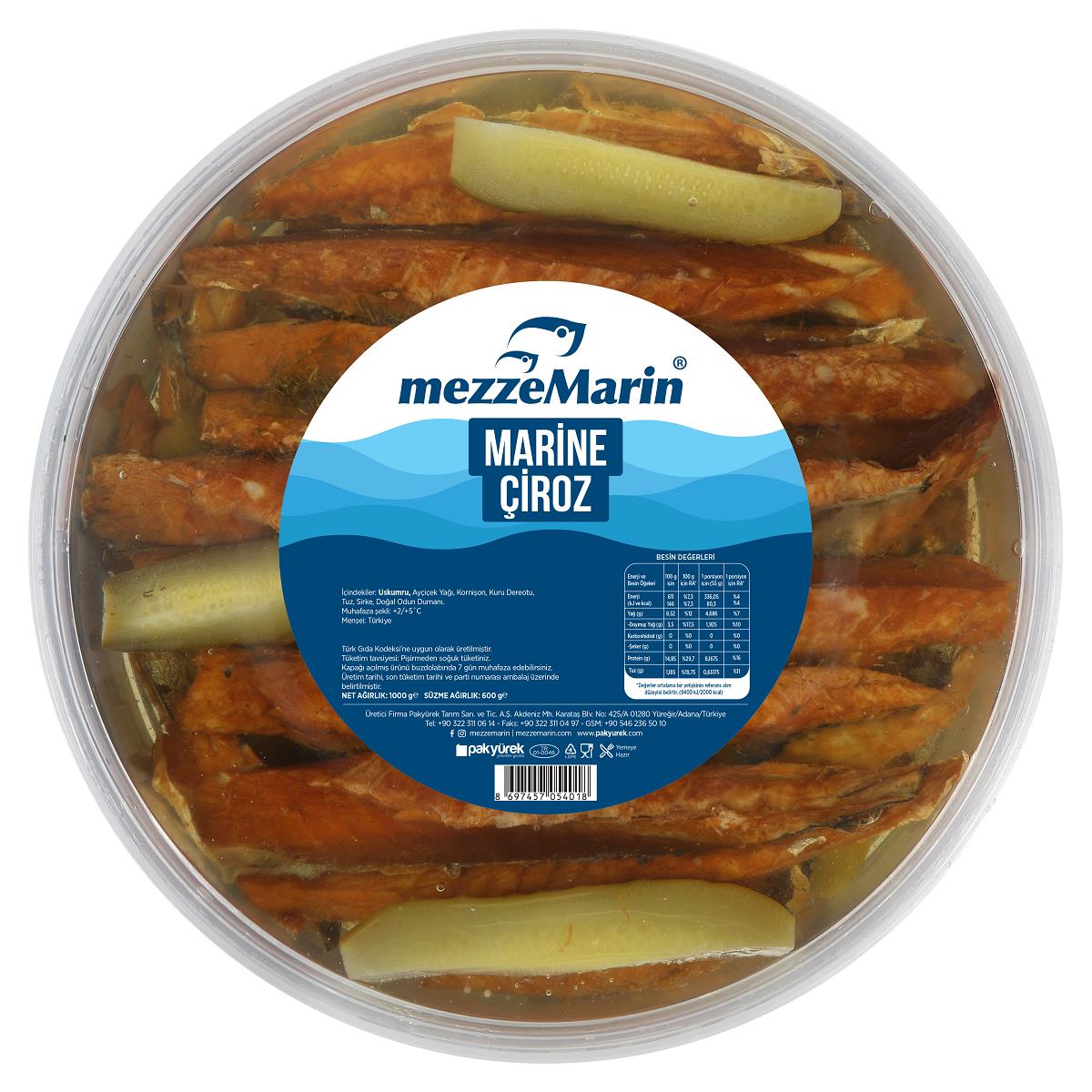 Marine Uskumru Füme Çiroz 1000 Gr.